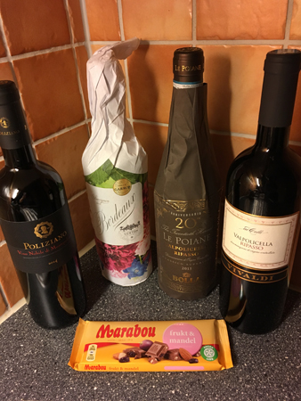 Fyra viner och en choklad