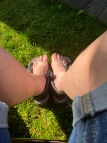 Mina ben och fötter i Slottsträdgården